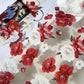 Red and White Floral PET Tape