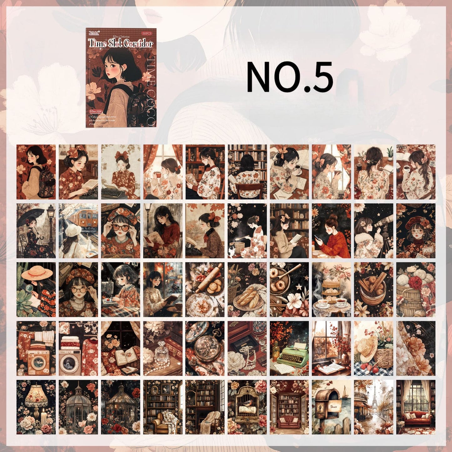 Vintage Character Scrapbook Paper