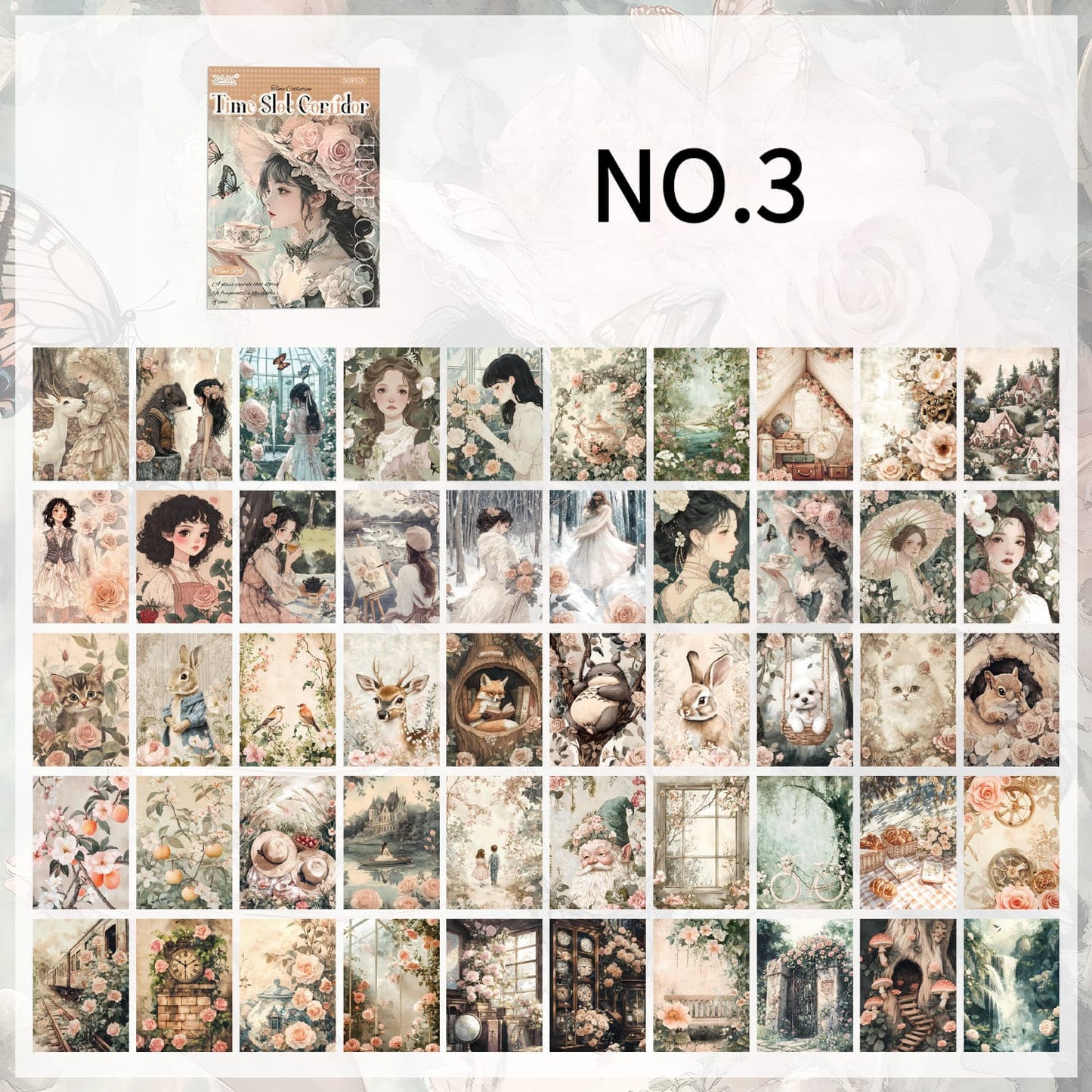 Vintage Character Scrapbook Paper