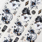 Black and White Flowers PET Tape
