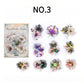 Black gold foil floral sticker NO.3 – great for mobile cards, journals, and tumblers.