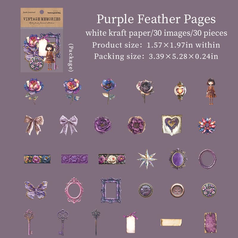 Vintage Junk Journal Stickers Pack