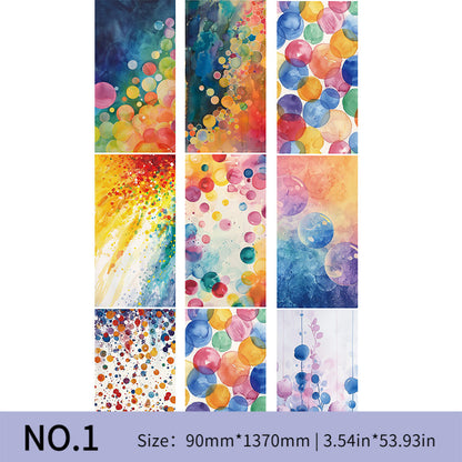 Watercolor Bubble Gradient One Cycle PET Tape