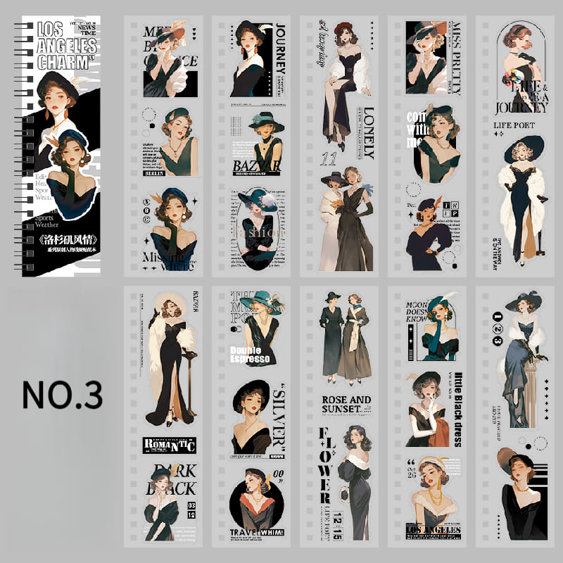 Vintage Elegant Figures Sticker Book