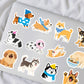 Adorable puppy stickers pack for journaling and crafts