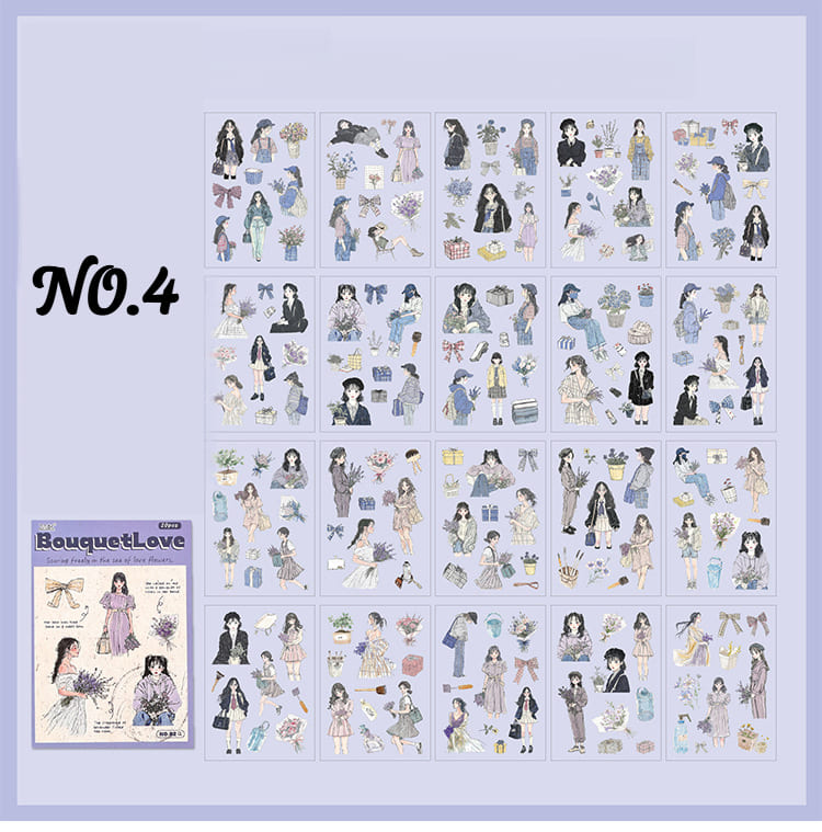 Girl Character Sticker Book