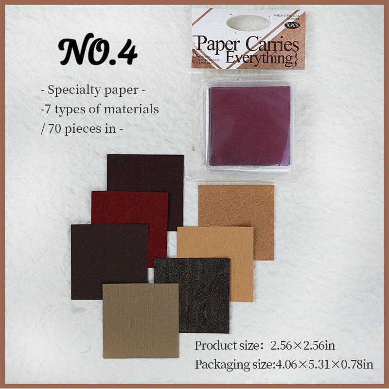 70PCS Essential 6-Color Paper Pack