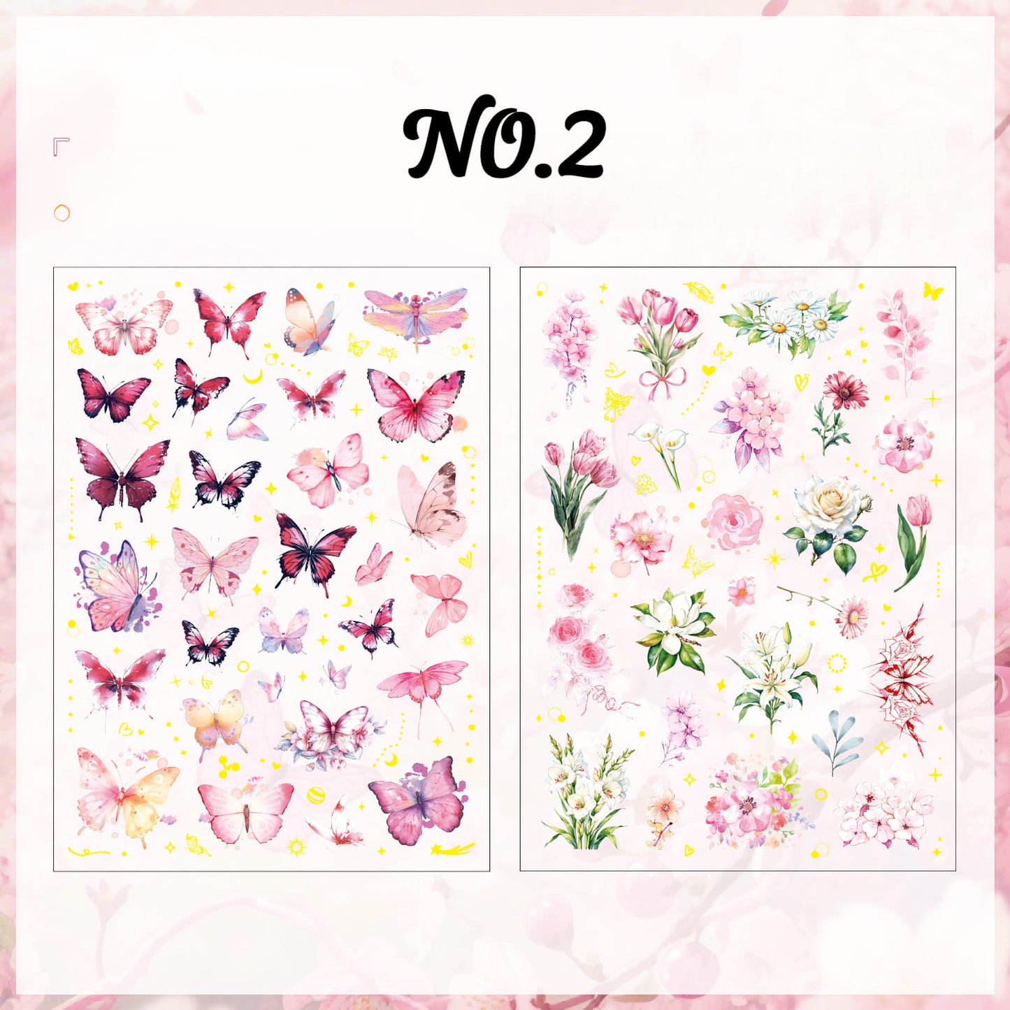 Florals & Butterflies PET Sticker Pack