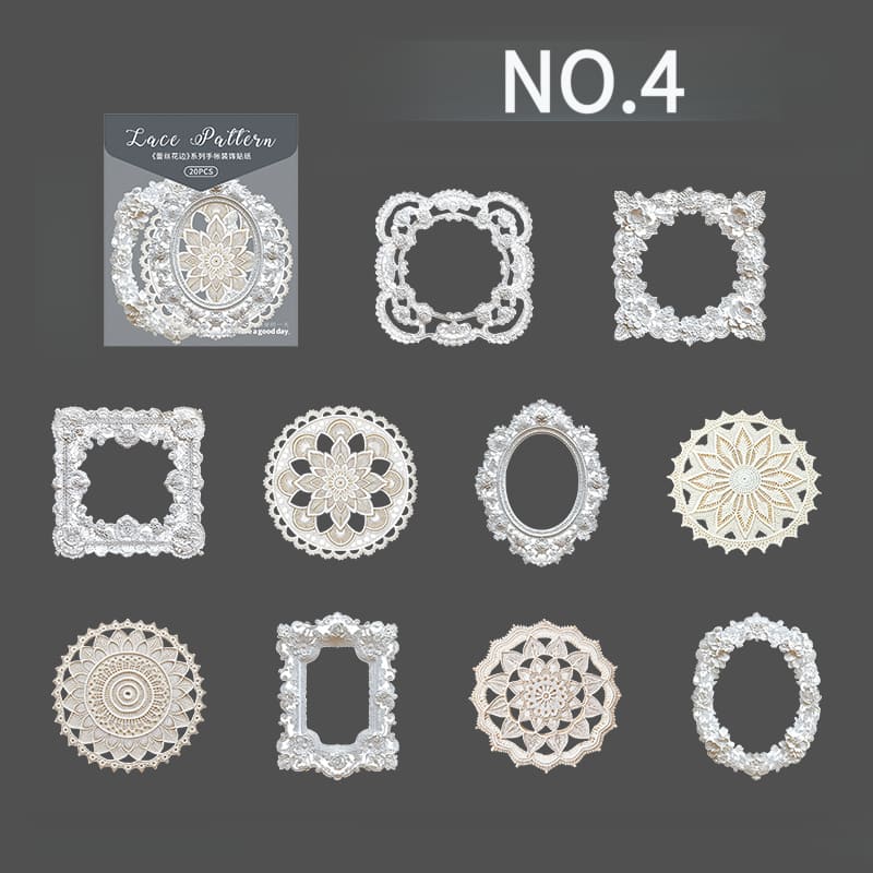 Vintage Lace Border Stickers