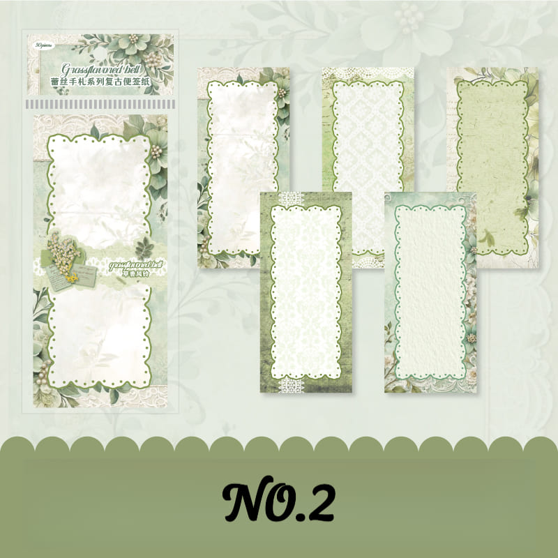 Lace Edge Memo Sheets - 30 PCS