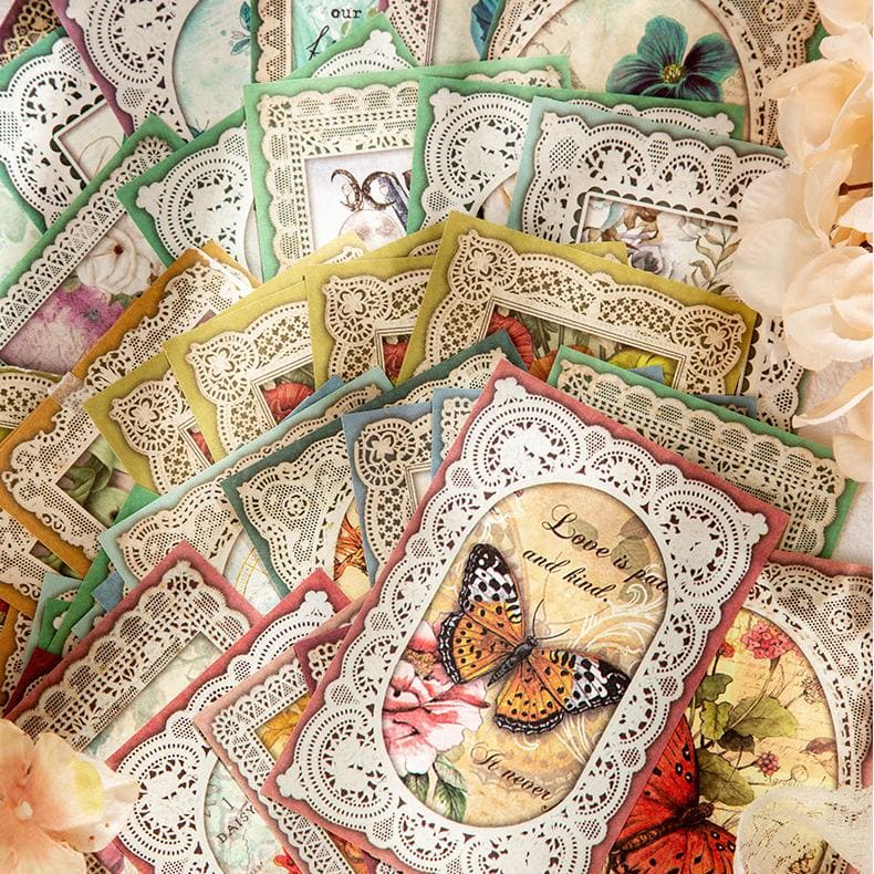 50PCS Lace Series Scrapbook Paper