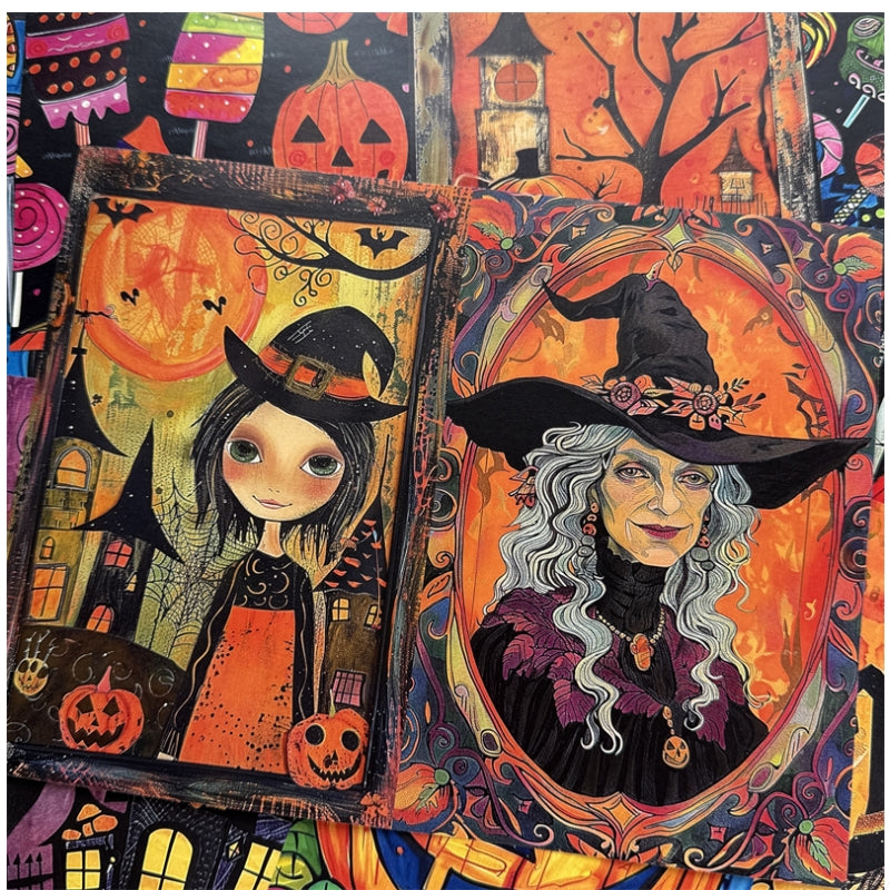 Magic Halloween Theme Scrapbook Paper