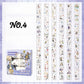 6-Pack Cute Character Die-Cut Washi Tape Set