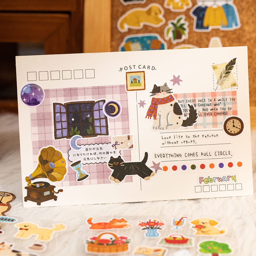 Daily Cute Stickers - for Journal Decoration