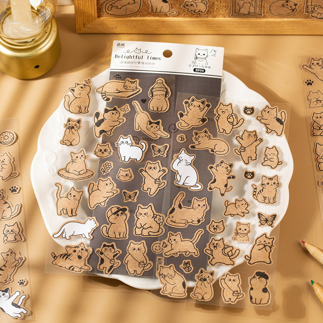 Adorably Cute Cat Stickers
