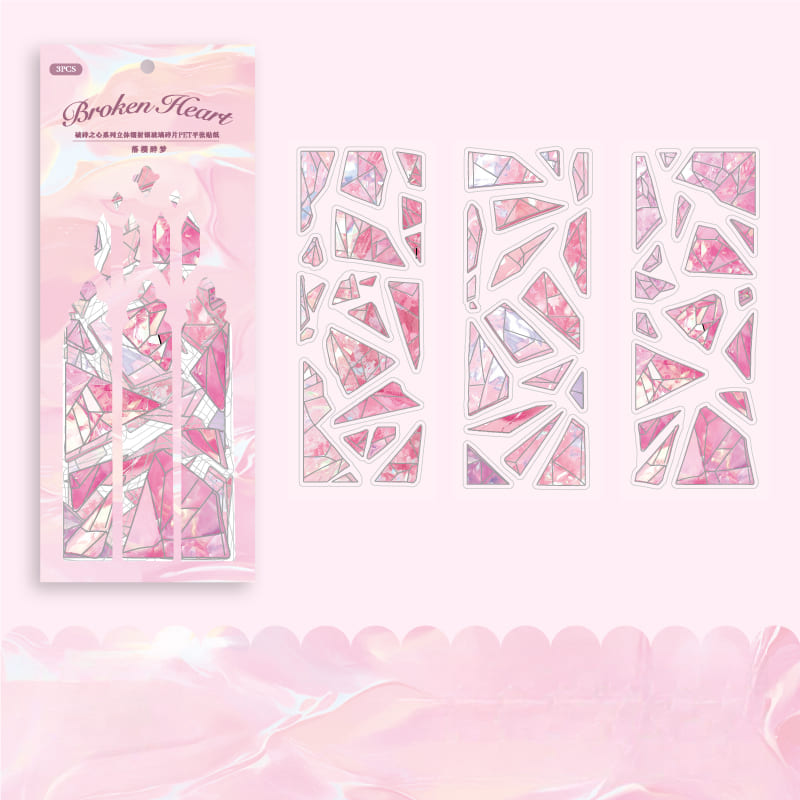 Glass Fragments PET Stickers