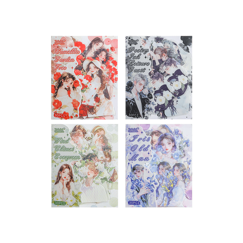 Flower And Character Sticker Pack